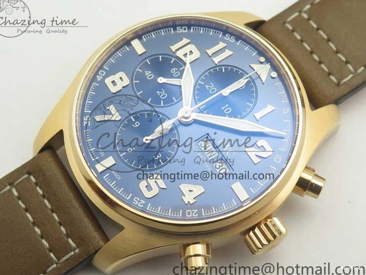MIROTIME 0523 Sleek Pilot Chrono 377721 “Le Petit Prince” RG ZF 1:1 Best Edition on Brown Leather Strap A 7182